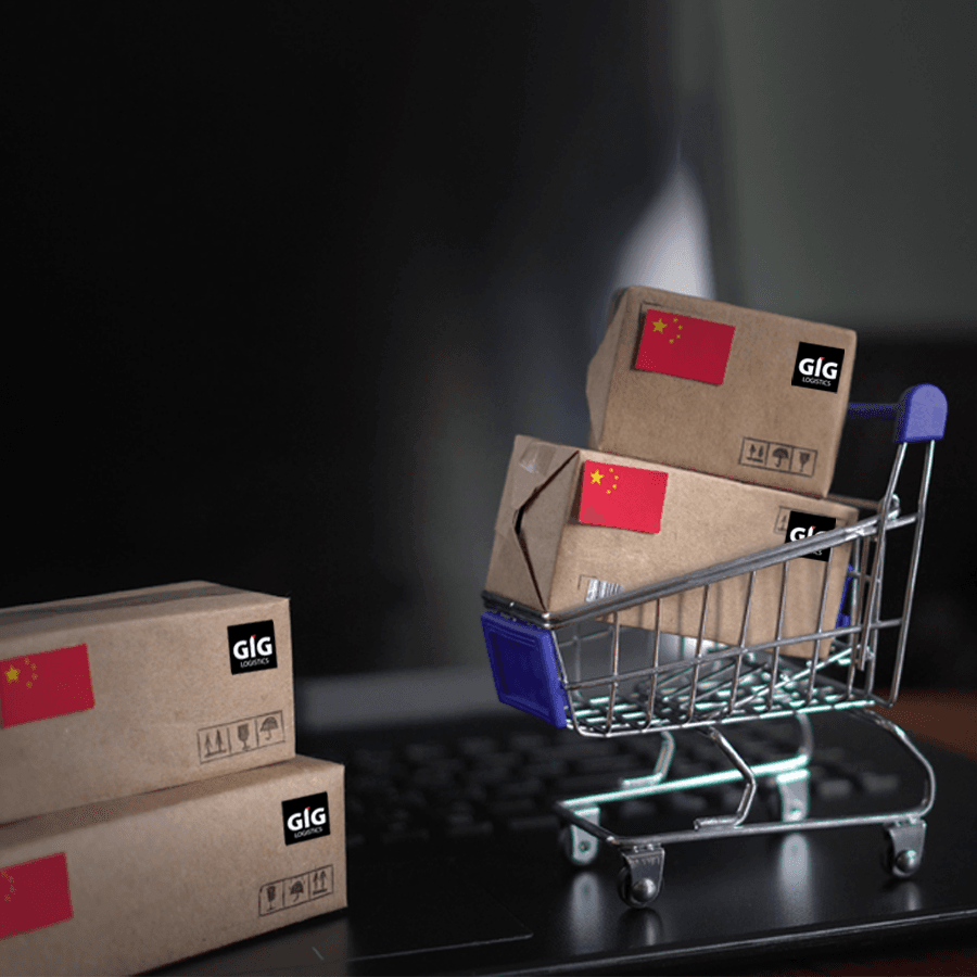 Cart with boxes