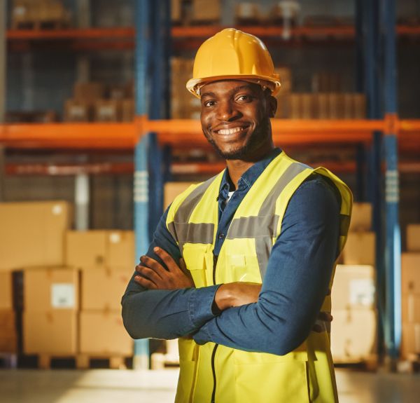 GIGL worker in a yellow bip